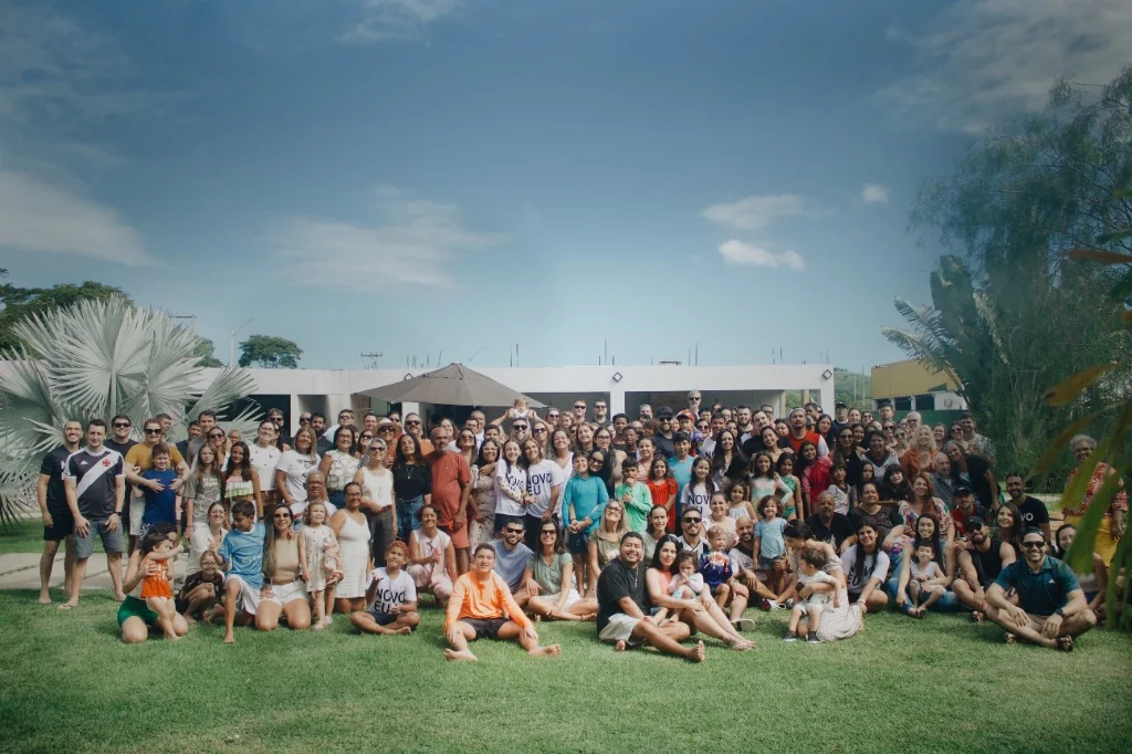 Famílias da Comunidade Batista de Macaé reunidas no Dia da Família